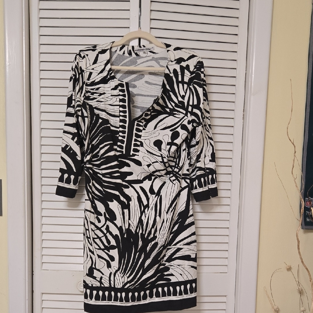 Black and White Patterned Dress